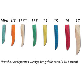 Premier Sycamore Wedges - Assorted. Anatomically shaped Sycamore Wedges without