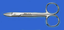 Miltex 4.25" curved crown and collar scissors with smooth blades