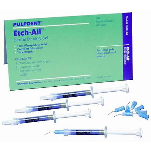 Etch-All Etching Gel, 10% Phosphoric Acid, Non-Silica Thixotropic Gel. Kit: 4