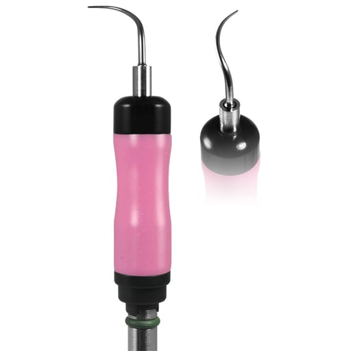 Parkell Soft Grip 30K Right curved Perio internal water ultrasonic insert, pink
