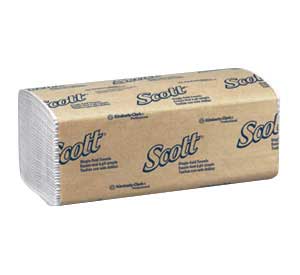 Scott Single-Fold Paper Towels General Purpose, 10.5" x 9.3", Case of 4000