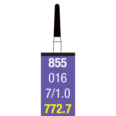 Spring FG #772.7 Round End Taper Super Coarse single-use diamond burs, pack