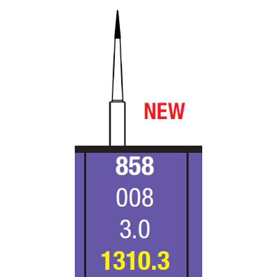Spring FG #1310.3 (858.008) Extra Fine grit Needle single-use diamond bur, pack