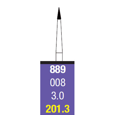 Spring FG #201.3 (889.008) Extra Fine grit Needle single-use diamond burs, pack
