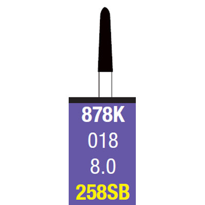 Spring FG #258SB (878K.018) Medium grit Curettage single-use diamond burs, pack