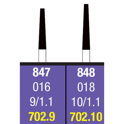 Spring FG #702.9 Flat End Taper Super Coarse single-use diamond burs, pack of 25
