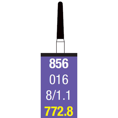 Spring FG #772.8 Coarse grit Round End Taper single-use diamond bur, pack of 10