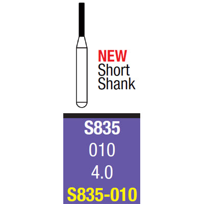 Spring FGSS #S835-010 Medium grit Flat End Cylinder single-use diamond burs