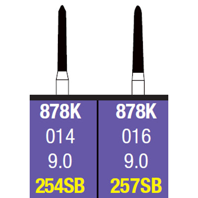 Spring FG #257SB (878K.016) Medium grit Curettage single-use diamond burs, pack