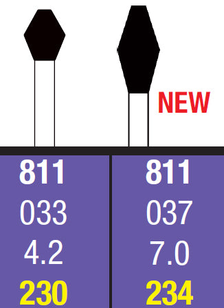 Spring FG #234 (811.037) Coarse grit Occlusal Reduction single-use diamond bur
