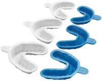 Topex Large Single Arch Fluoride Trays, Package of 50 Upper (White) and 50