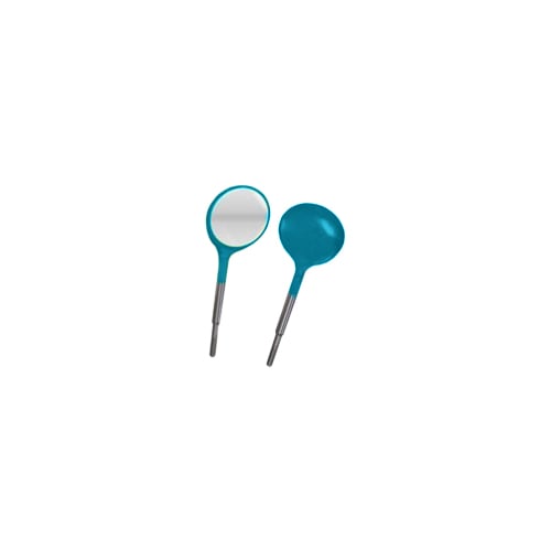 Crystal HD Mouth Mirror Head - Size #5 Neon Blue, Plastic 12/Pk. Screw On Head