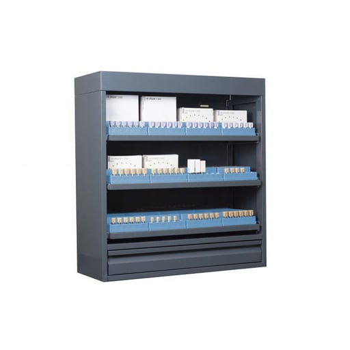 CAD/CAM Block Locker Large Neon Blue
