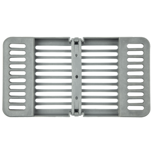 Compact Cassette Gray 4" x 7" x 5/8", Multi-Instrument Sterilization, Holds 8