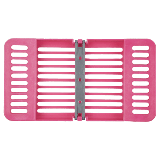 Compact Cassette Neon Pink 4" x 7" x 5/8", Multi-Instrument Sterilization