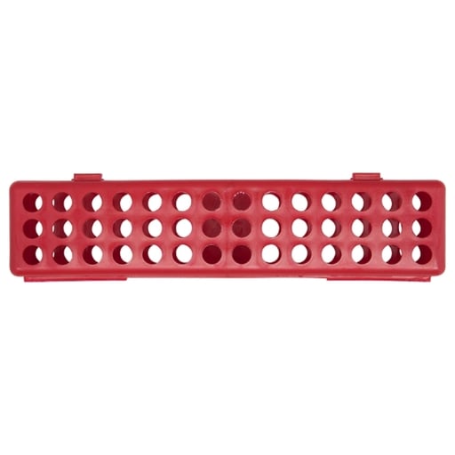 Steri-Container, Compact - Red 7-1/8" x 1-1/2" x 1-1/2", Holds 12-15 hand