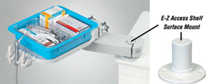 E-Z Access Shelf Surface Mount, Mount on Horizontal Flat Surface Only, 3 3/4" x