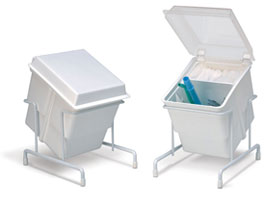 E-Z Storage Tub White with Clear Cover 5-1/4"L x 4-1/4"W x 4-3/4"H (inside)