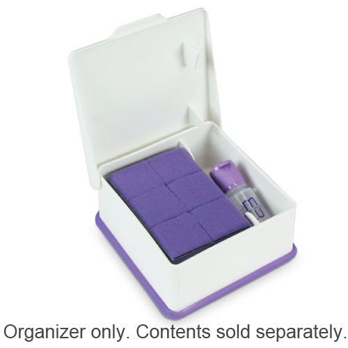 Mirror Magic Organizer, White Plastic. Fits 48 swipe pads & 1 - 6ml bottle