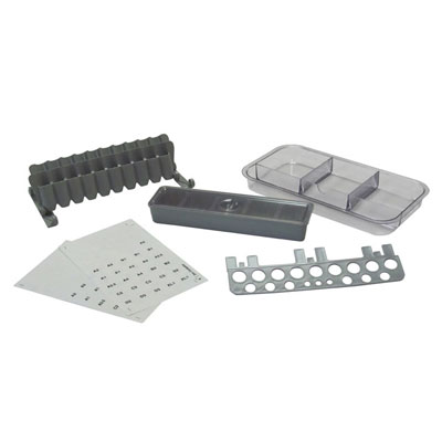 Zirc Syringe Composite Organizer Kit: Syringe 20-unit stand, long tub cup