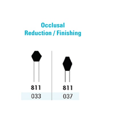 Quala FG #811 033 Occlusal Reduction/Finishing Single Use Diamond, Coarse Grit