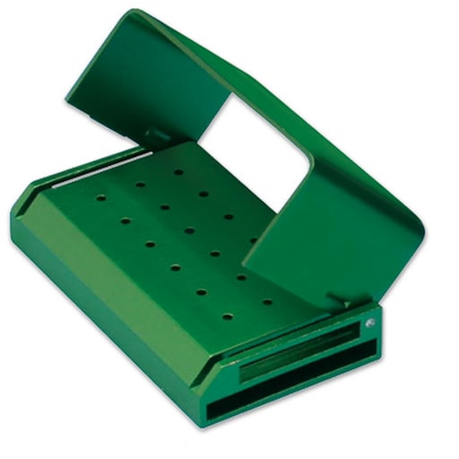 Two Striper 18 Hole - 18 FG - Green Anodized Aluminum Bur Block. Fully