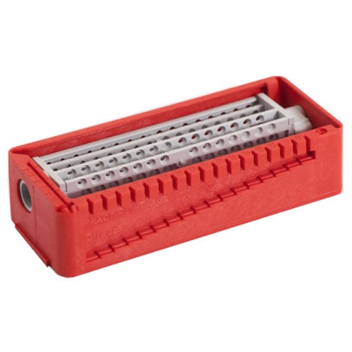 PractiPal Bur/Endo Stand - Red, holds up to either 16 burs or 28 files, Single