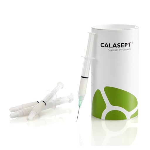 Calasept Calcium Hydroxide Paste 4 x 1.5ml Syringes and 20 Paste Needles. Pure