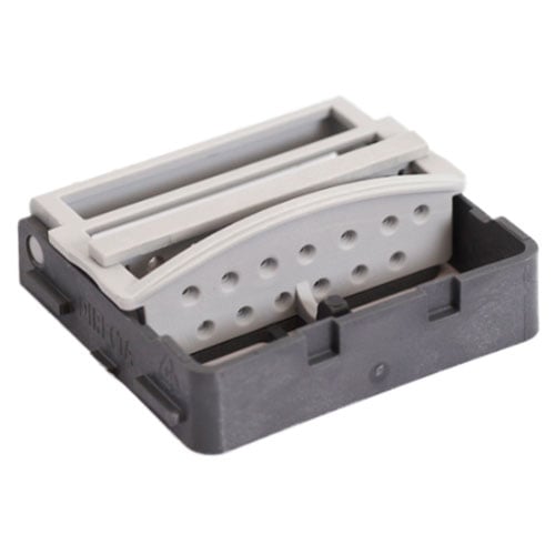 PractiPal Compact Bur Stand, Grey. Holds 2 long burs, 5 RA and 8 FG burs