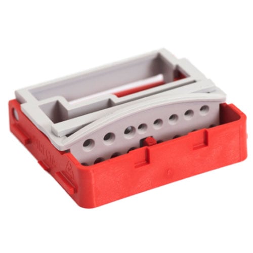 PractiPal Compact File Stand - Red. Holds up to 13 files, single file stand