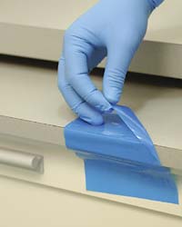 Crosstex 4" x 6" Barrier Film CLEAR with Finger Lift Edge. Roll of 1200 Sheets