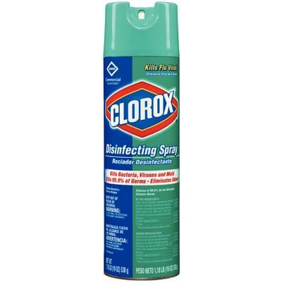 Clorox Disinfectant Spray, 19 oz. Aerosol Spray 12/cs. Bleach-Free Plus
