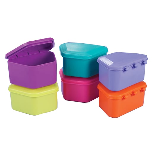 Keystone Denture Cups - New Age Purple, 120/Box. Denture Storage Cases 1-3/4"