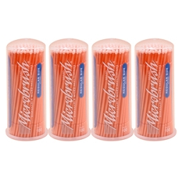 Microbrush Tube Series, Regular, Peach micro-applicators. 400 applicators, 4
