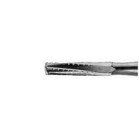Miltex FG #559 SL (surgical length) straight fissure crosscut carbide bur, pack