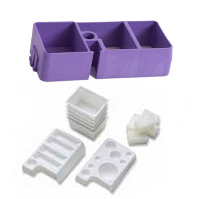 PractiPal Multi Block - Lilac, Single Block Organizer with inserts. Includes 5