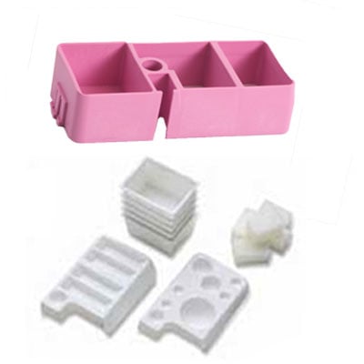 PractiPal Multi Block - Pink, Single Block Organizer with inserts. Includes 5