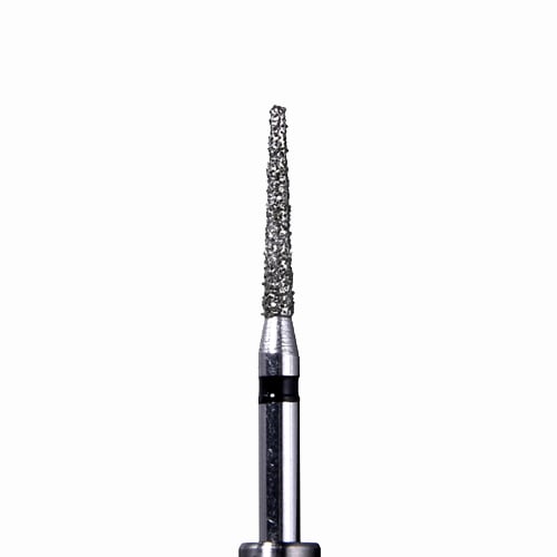 Defend FG #856.012 Super Coarse grit, Round end taper diamond burs, 10/Pk