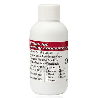 Ortho-Jet Tinting Concentrate, Dye to be added to Clear Ortho-Jet Liquid, Red