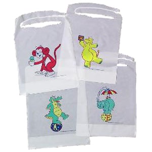 Tidi Child/ Infant Bib, 10½" x 15", Kids Kritters, 500/Pk. All Poly Print