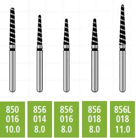 Alpen x1 FG #856.018 TurboCut Grit, Round End Taper, Single Use Diamond Bur