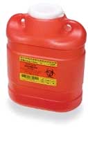 BD Sharps Collector Medium 6.9 Qt. Regular Funnel, Red