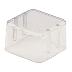 Zirc Bur Block Cover - 8 Hole 1" High, Clear Plastic, for Standard Burs