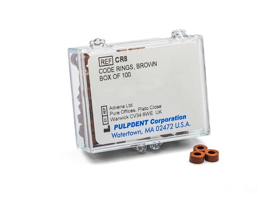 Pulpdent Brown Silicone Color Code Instrument Rings 100/Bx. Will withstand all