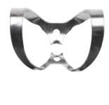 Hygenic #W9 Wingless Anterior Metal Rubber Dam Clamp, Single clamp