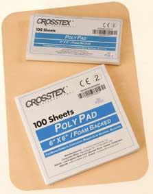 Crosstex 3" x 3" (8cm x 8cm) Poly Mixing Pad. Extra heavy with a high poly