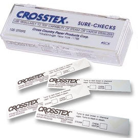 Sure-Check Strips - White 3.75" x .625" (10 x 2cm) 100/Bx. Class 4 indicator