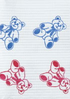 Econoback Teddy Bear print Patient Bibs plain rectangle (13" x 19") 2 Ply