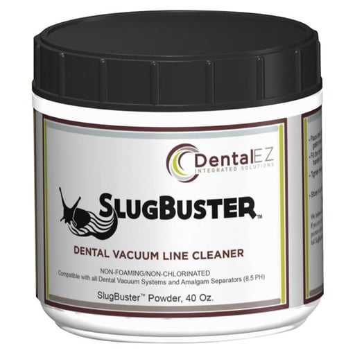 SlugBuster Dental Vacuum Line Cleaner - Powder, 40 oz. Jar. Non-Foaming