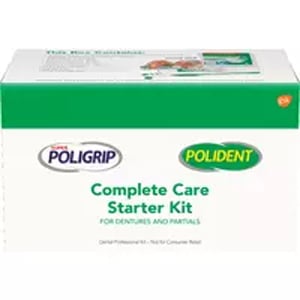Polident Complete Care Starter Kit, 12 kits/case. Includes: Super Poligrip Free
